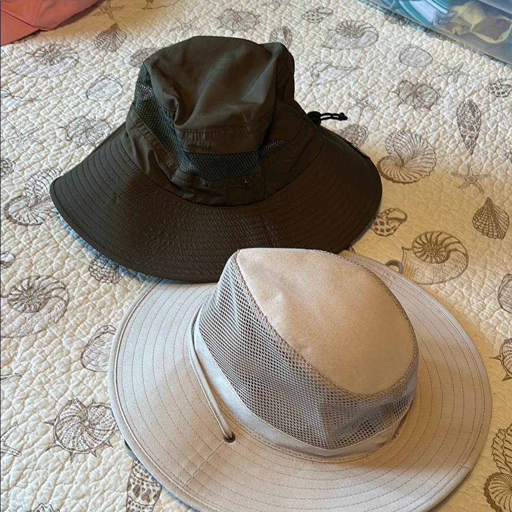 Men's or Women’s Olive and Beige Sun Hats
